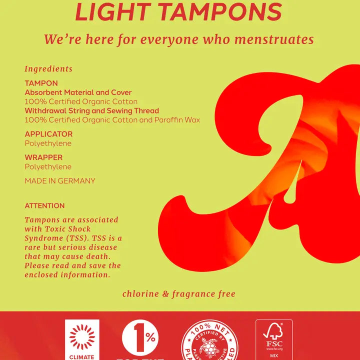 August 16ct Sustainable Light Tampons